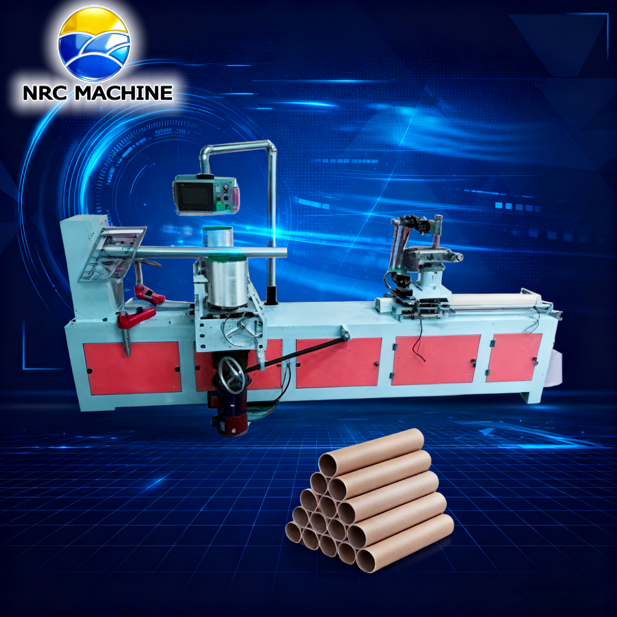 NRC60A Two Heads CNC Spiral Paper Tube Producing Machine - NRC MACHINE