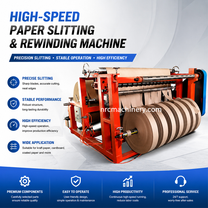 auto jumbo paper roll slitter rewinder - NRC MACHINE